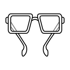 glasses frame icon image vector illustration design  single black line