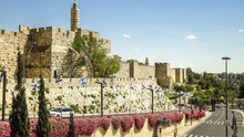 Old City Wall Of Jerusalem Near Jaffa Gate