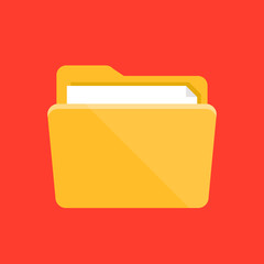 Aufkleber - Folder icon. Flat design graphic illustration. Vector folder icon