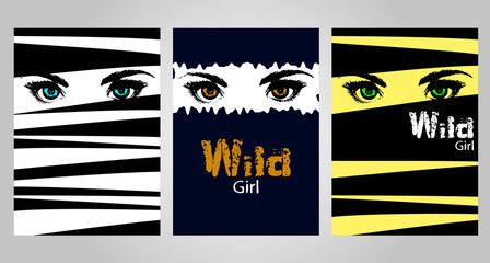 Poster - set of stylish posters with eyes