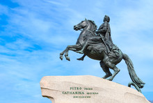 Monument To Peter The Great (Bronze Horseman) On Senate Square, St. Petersburg, Russia