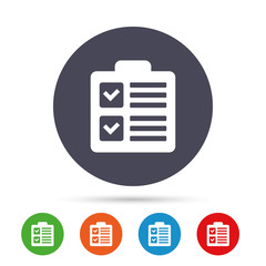 Poster - checklist sign icon. control list symbol.