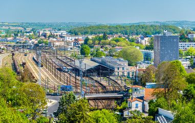 Canvas Print - View of the train station in Angouleme, France