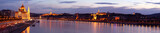 Fototapeta Miasto - Panaromic sunset view of Budapest 