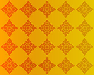 Wall Mural - Golden Thai vintage pattern vector abstract background