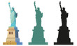 Statue of Liberty in color and black