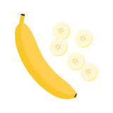 Fototapeta Pokój dzieciecy - Banana and sliced banana