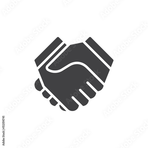 Handshake Icon Vector Filled Flat Sign Solid Pictogram Isolated