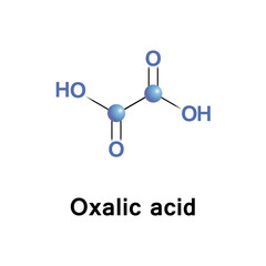 Wall Mural - Oxalic acid is a reducing agent and its conjugate base, known as oxalate, is a chelating agent for metal cations. Typically, oxalic acid occurs as the dihydrate 