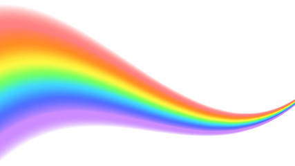Wall Mural - rainbow icon. shape wave isolated on white background. colorful light and bright design element. sym