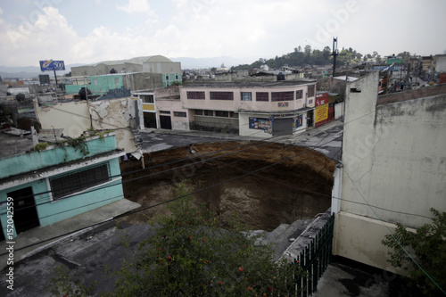 A Giant Sinkhole Caused By The Rains Of Tropical Storm
