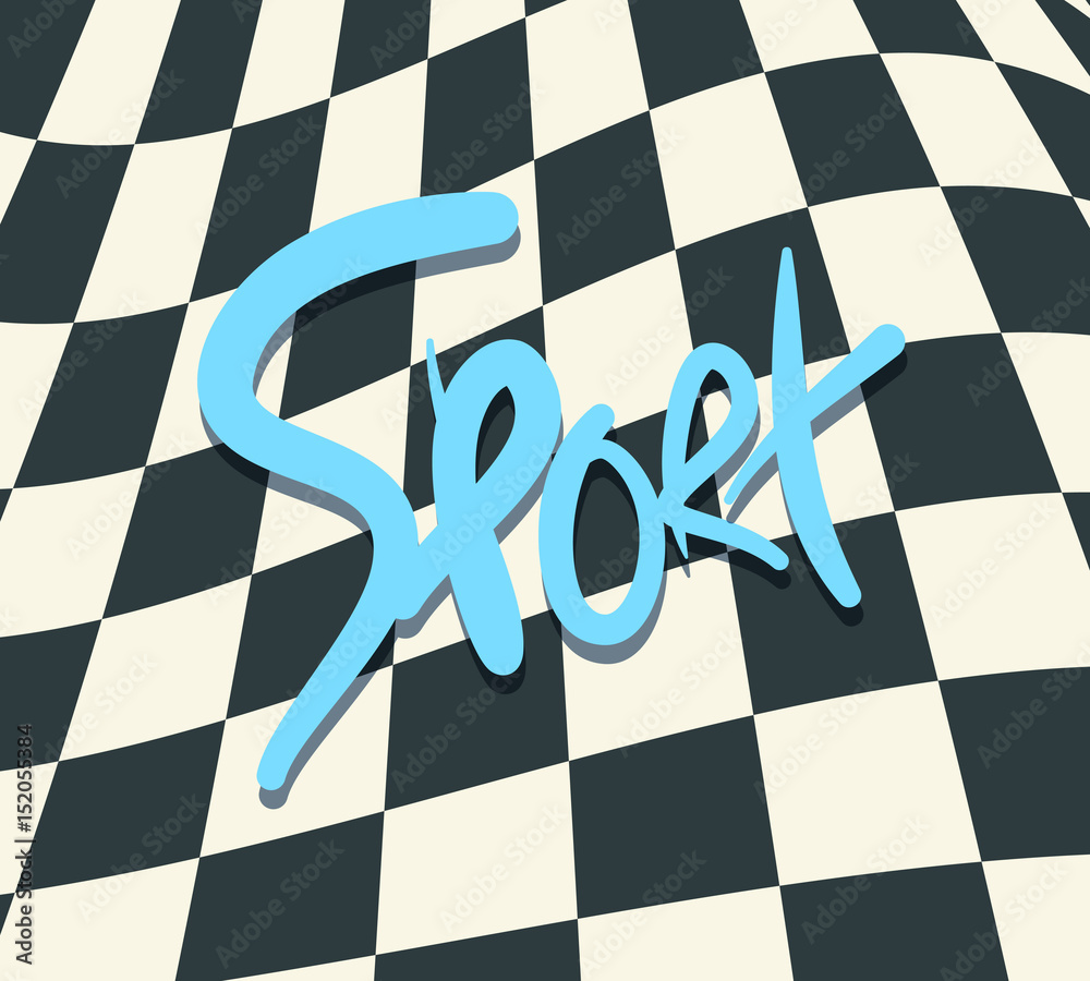 tekst-sportowy-sport-wektor-flaga