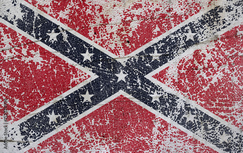 Cuadros en Lienzo Grunge confederate flag on old paper background