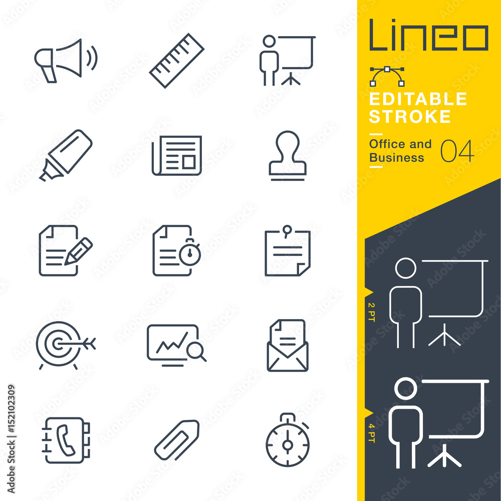Lineo Editable Stroke - Office and Business outline icons.
Vector Icons - Adjust stroke weight - Expand to any size - Change to any colour. - obrazy, fototapety, plakaty 