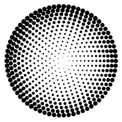 Halftone circle background, halftone dot pattern