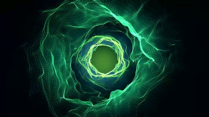 Wall Mural - Animation of an abstract wormhole through time and space