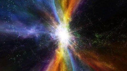 Wall Mural - Space 2257: Flying through star fields in space (Loop).