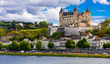 Great medieval castles of Loire valley - beautiful Saumur. France