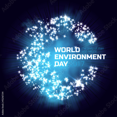 Greeting Card Or Banner To World Environment Day 2017 Earth Globe