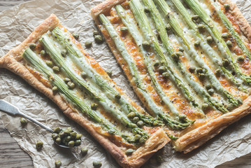 Canvas Print - Asparagus tart