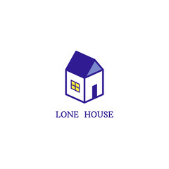 Leinwandbilder - Single house logo. Vector illustration