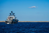 Fototapeta Niebo - Big yacht in blue sea