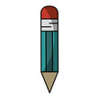 pencil utensil icon over white background. vector illustration