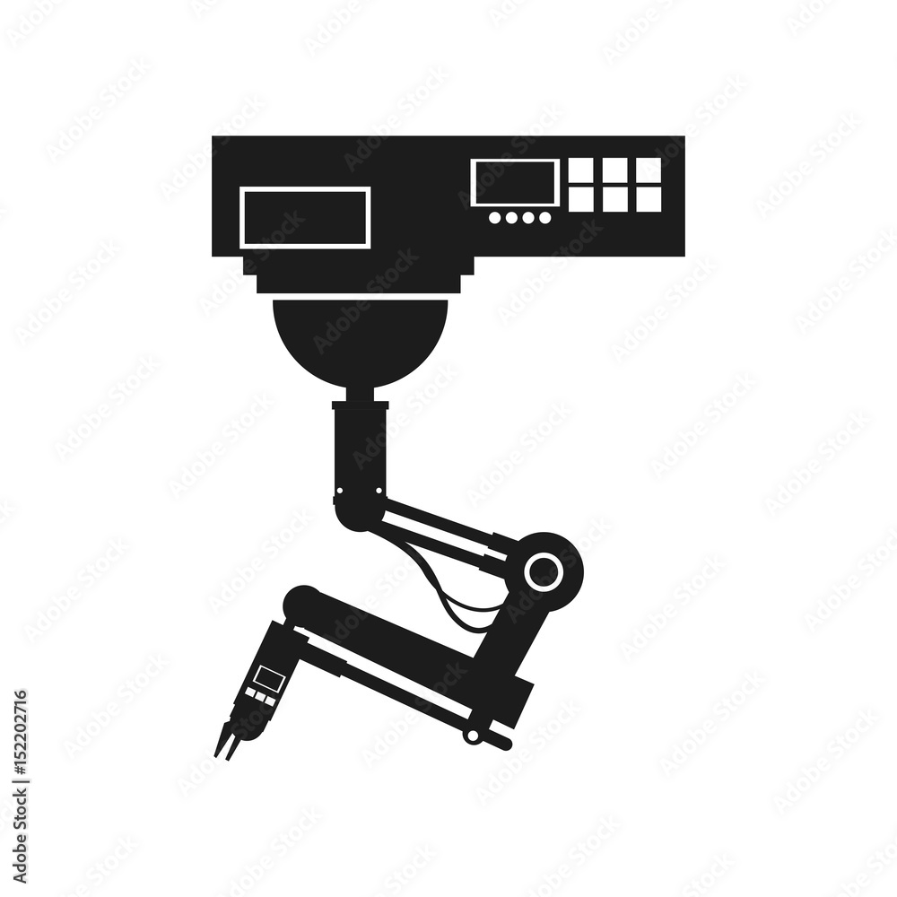 Robot Design Buttons robot hand button among a set of buttons. use of artificial ...