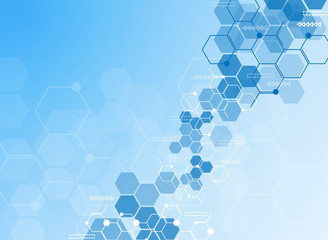 Abstract molecules medical background