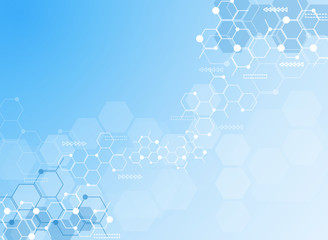Abstract molecules medical background