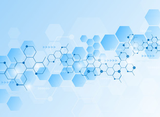 abstract molecules medical background