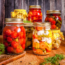 Jars With Marinated Vegetables