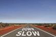 © fernan - Slow Down written on the road