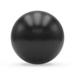 © julien - 3d rendering black sphere on white background