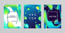 Vector Design Template And Illustration In Trendy Bright Gradient Colors