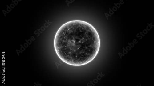 Sitting Down Blazing Sun On A Black Background Solar System