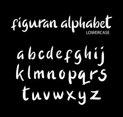 Fototapete - Figuran vector alphabet lowercase characters. Good use for logotype, cover title, poster title, letterhead, body text, or any design you want. Easy to use, edit or change color. 
