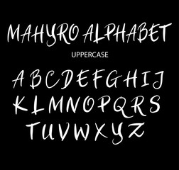 Fototapete - Mahyro vector alphabet uppercase characters. Good use for logotype, cover title, poster title, letterhead, body text, or any design you want. Easy to use, edit or change color. 
