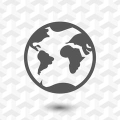 Wall Mural - earth icon stock vector illustration flat design