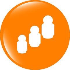 Poster - business man silhouette icon web app button