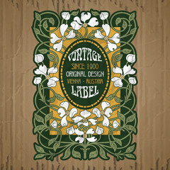 Wall Mural - vector vintage items: label Art Nouveau