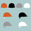 © Serhii - Construction helmet different colour icon.