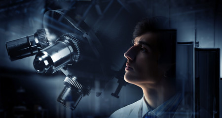 Wall Mural - innovative technologies in science and medicine. mixed media