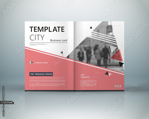 Abstract Binder Art White Red A4 Brochure Cover Design Info