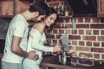 Couple in the kitchen