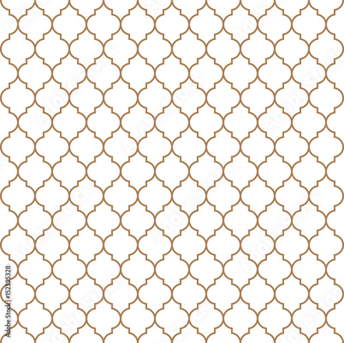 Fotografía Flat outline moroccan seamless pattern vector