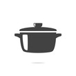 Cooking pot icon vector