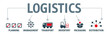 Banner logistics concept english keywords