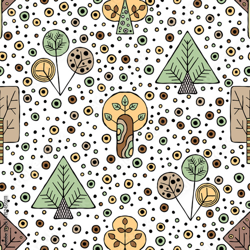 wektor-recznie-rysowane-bez-szwu-desen-dekoracyjne-stylizowane-drzew-dziecinnych-doodle-stylu-plemiennych-ilustracji-graficznych-ozdobne-slodkie-strony-rysunku-seria-doodle-kreskowki-szkic-bez-szwu-wzorow