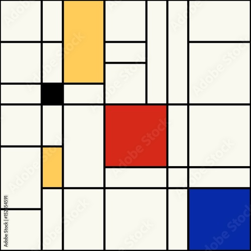 Obrazy  Bauhaus   bezszwowe-abstrakcyjne-mozaiki-styl-mondriana-wektor